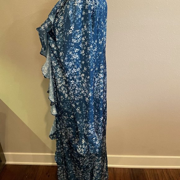 Tularosa Blue Floral Duster Size Medium New - Picture 7 of 7
